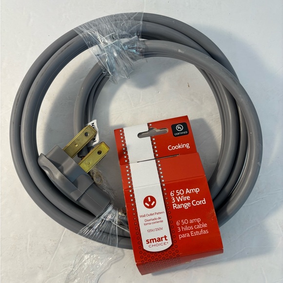 SMART CHOICE 6’ 50 Amp 3-Wire Range Cord NEW - Picture 1 of 2